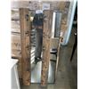 Image 1 : 2 RUSTIC COAT RACK 48 INCH LONG AND BLACK FRAMED MIRROR 48 X 22