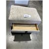 Image 2 : MODERN 2 DRAWER NIGHT STAND AND FOOT STOOL WITH TRAY