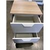 Image 4 : MODERN 2 DRAWER NIGHT STAND AND FOOT STOOL WITH TRAY