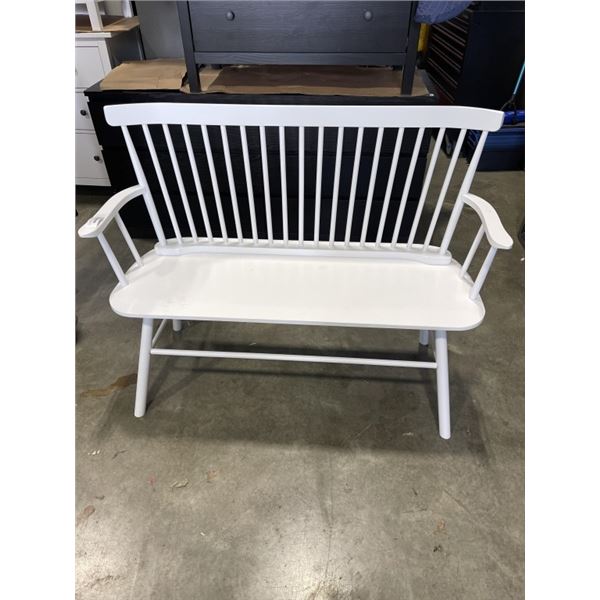WHITE ENTRANCE BENCH 50 INCH LONG
