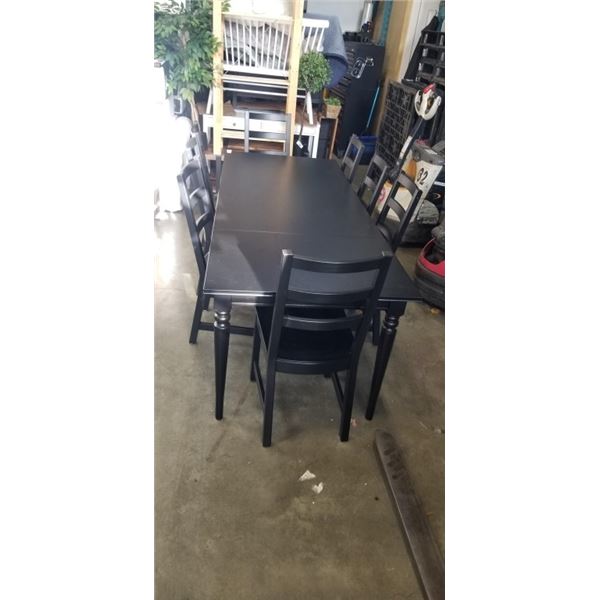 IKEA INGATORP DINING TABLE WITH EXTENSION AND 8CHAIRS, VERY GOOD CONDITION