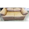Image 4 : BROWN LEATHER SOFA AND LOVE SEAT