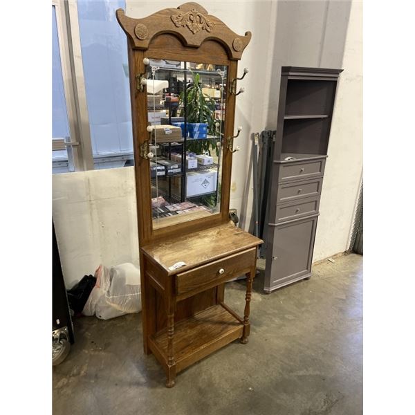 VINTAGE MIRRORED HALL STAND
