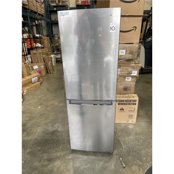 LG STAINLESS 24 INCH REFRIGERATOR WITH BOTTOM FREEZER, SMART INVERTER, WORKING