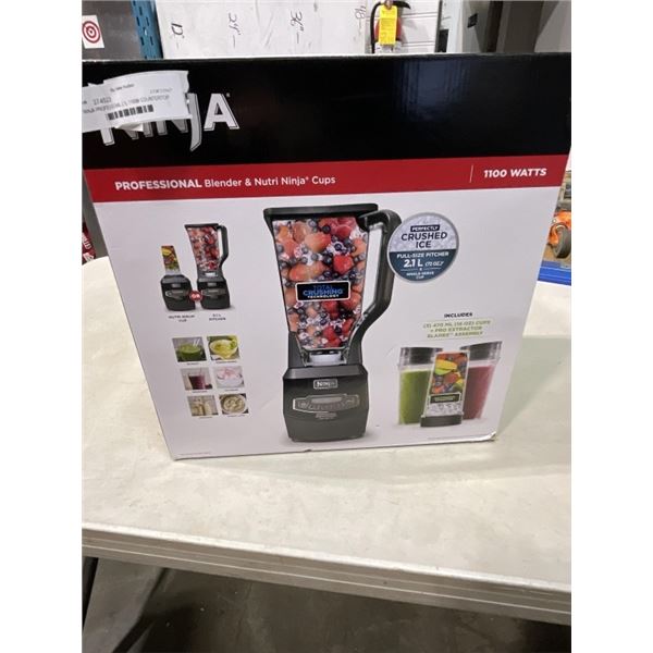 NINJA PROFESSIONAL 2.1L 1100W COUNTERTOP BLENDER W/ NUTRI NINJA CUPS - TESTED WORKING, RETAIL $219