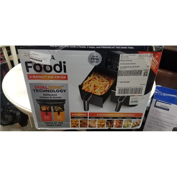 NINJA FOODI 8QT 6-IN-1 DUALZONE AIR FRYER - TESTED WORKING, RETAIL $189