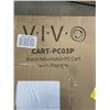 Image 1 : VIVO BLACK ADJUSTABLE PC CART WITH STORAGE