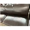 Image 1 : 3-Mocha Leather Style Lobby Benches - 3 X $