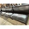 Image 2 : 3-Mocha Leather Style Lobby Benches - 3 X $
