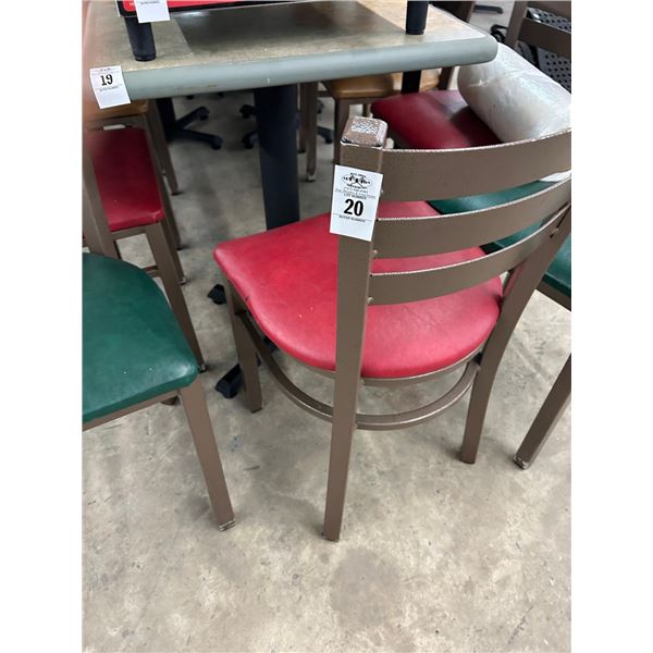 33-Metal Ladderback Padded Dining Chairs - 33 X $