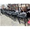 Image 1 : 9--Contemporary Black Wood Back Bar Stools - 9 X $