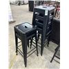 Image 1 : 6-Black Metal Patio Bar Stools - 6 X $
