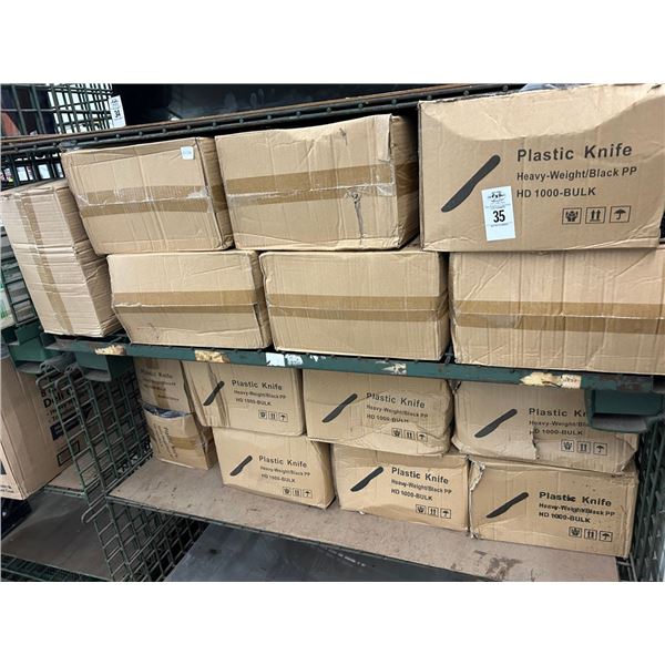 19-Case of Plastic Knives - 19 X $