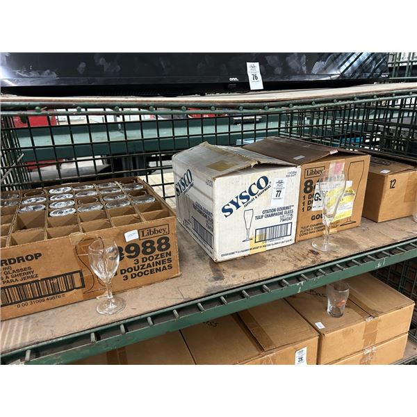 Champagne Flutes, Ice House Jars - 4 Cases