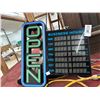 Image 2 : Lighted Open Sign w/Business Hours - No Shipping
