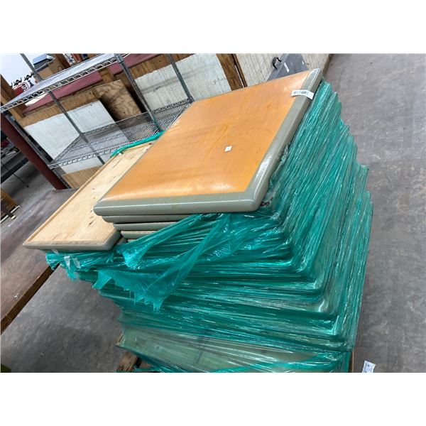 48-Oak Gray Trim 2 Top Dining Table Top - 48 X $