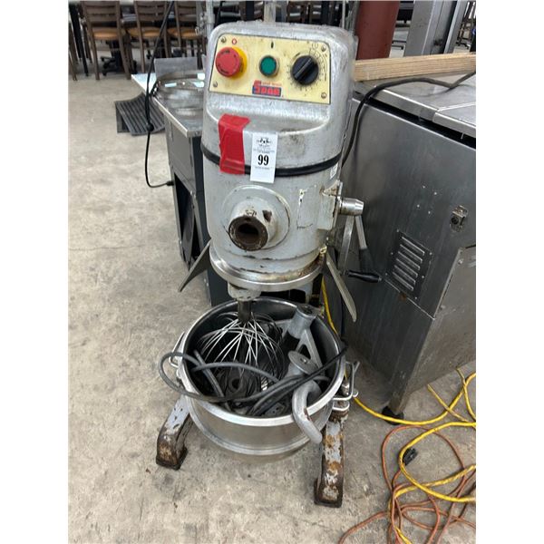 Spar  30 Qt. Mixer w/Guard/Hook/Whip/Paddle/Bowl