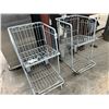 Image 1 : Gray 2 Tier Storage Carts - Pair