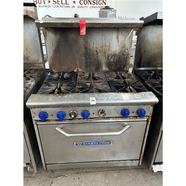 Bakerspride Gas 6 Burner Range/Oven