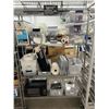 Image 1 : M/W Oven, Food Service Film, Portion Cups, Bins/Supplies on Cart