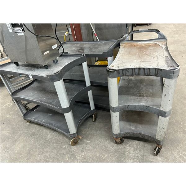 3-Lakeside Plastic Storage Carts - 3 X $
