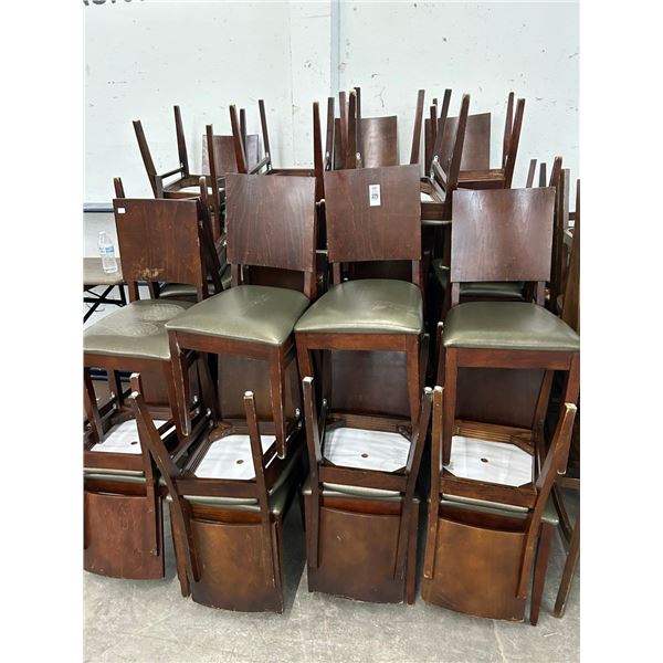 48-Mahogany Padded Contemporary Dining Chairs - 48 X $