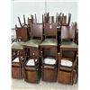 Image 1 : 48-Mahogany Padded Contemporary Dining Chairs - 48 X $