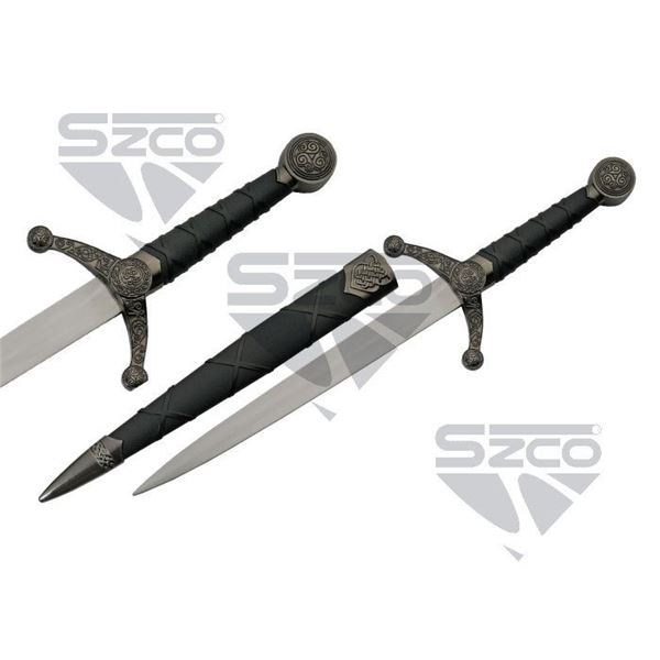 SZCO 15" SILVER CELTIC KNOT DAGGER