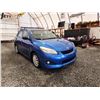 Image 8 : PARKSVILLE - 2009 TOYOTA MATRIX, BLUE, 273680 KMS, FRONT WHEEL DRIVE. - B040319