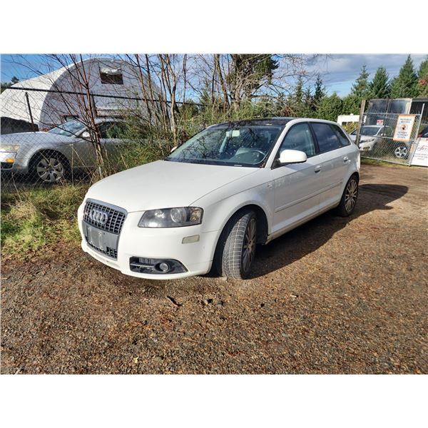 PARKSVILLE - 2007 AUDI A3, WHITE, 235808 KMS, ALL WHEEL DRIVE. - B025486