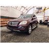 Image 2 : PARKSVILLE - 2009 MERCEDES ML320, RED, 285413 KMS, ALL WHEEL DRIVE. - P525310