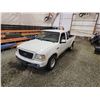 Image 4 : PARKSVILLE - 2008 FORD RANGER, WHITE, 165242 KMS, REAR WHEEL DRIVE. - BA55308