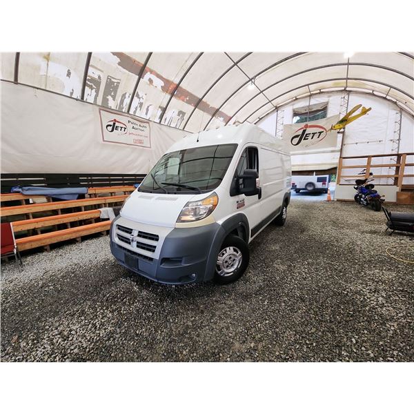 PARKSVILLE - 2014 DODGE PROMASTER, WHITE, 156546 KMS, FRONT WHEEL DRIVE. - D107188