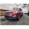 Image 2 : PARKSVILLE - 2016 HYUNDAI SANTA FE, RED, 157708 KMS, ALL WHEEL DRIVE. - J357356