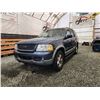 Image 2 : PARKSVILLE - 2002 FORD EXPLORER, BLUE, 300419 KMS, FOUR WHEEL DRIVE. - DC19125