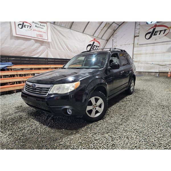 PARKSVILLE - 2010 SUBARU FORESTER, BLACK, 264375 KMS, ALL WHEEL DRIVE. - B732381