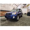 Image 2 : PARKSVILLE - 2002 TOYOTA RAV4, BLUE, 156106 KMS, FOUR WHEEL DRIVE. - B062088