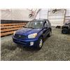 Image 3 : PARKSVILLE - 2002 TOYOTA RAV4, BLUE, 156106 KMS, FOUR WHEEL DRIVE. - B062088