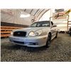 Image 2 : PARKSVILLE - 2004 HYUNDAI SONATA, SILVER, 291270 KMS, FRONT WHEEL DRIVE. NO RESERVE. - D089329