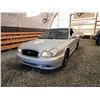 Image 3 : PARKSVILLE - 2004 HYUNDAI SONATA, SILVER, 291270 KMS, FRONT WHEEL DRIVE. NO RESERVE. - D089329