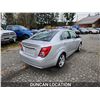 Image 10 : DUNCAN - 2014 CHEVROLET SONIC, SILVER, 147541 KMS, FRONT WHEEL DRIVE. - D166949