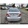 Image 12 : DUNCAN - 2014 CHEVROLET SONIC, SILVER, 147541 KMS, FRONT WHEEL DRIVE. - D166949