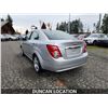 Image 13 : DUNCAN - 2014 CHEVROLET SONIC, SILVER, 147541 KMS, FRONT WHEEL DRIVE. - D166949