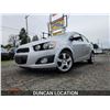 Image 1 : DUNCAN - 2014 CHEVROLET SONIC, SILVER, 147541 KMS, FRONT WHEEL DRIVE. - D166949