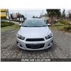 Image 3 : DUNCAN - 2014 CHEVROLET SONIC, SILVER, 147541 KMS, FRONT WHEEL DRIVE. - D166949