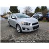 Image 5 : DUNCAN - 2014 CHEVROLET SONIC, SILVER, 147541 KMS, FRONT WHEEL DRIVE. - D166949