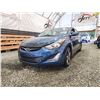 Image 2 : PARKSVILLE - 2014 HYUNDAI ELANTRA, BLUE, 183655 KMS, FRONT WHEEL DRIVE. - P133462