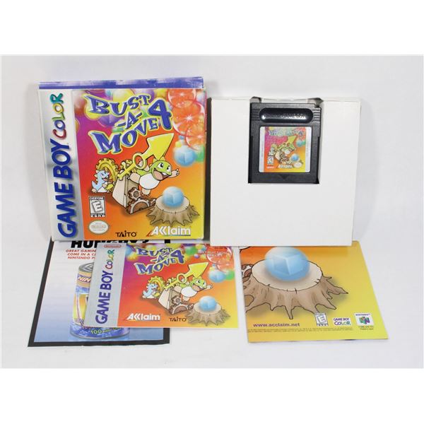 BUST A MOVE 4 GBC GAMEBOY COLOR CIB POSTER GAME