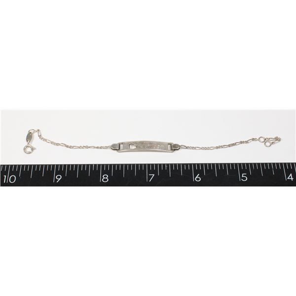 .925 ENGRAVED SILVER BRACELET SCRAP 3.45 GRAMS