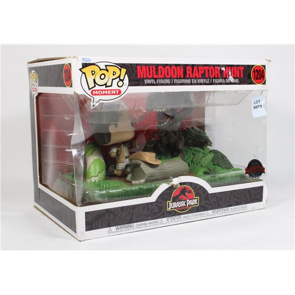 FUNKO POP MOMENT #1204 MULDOON RAPTOR HUNT